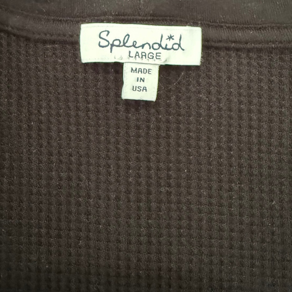 Splendid black waffle cardigan